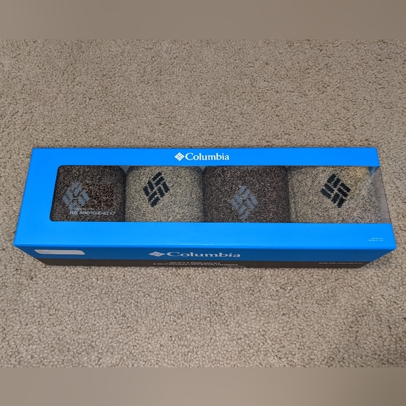 NWT Men's 4 pk Columbia Cushioned Socks w/ reinforced toe and heel Shoe Sz 6-12 - Picture 2 of 8